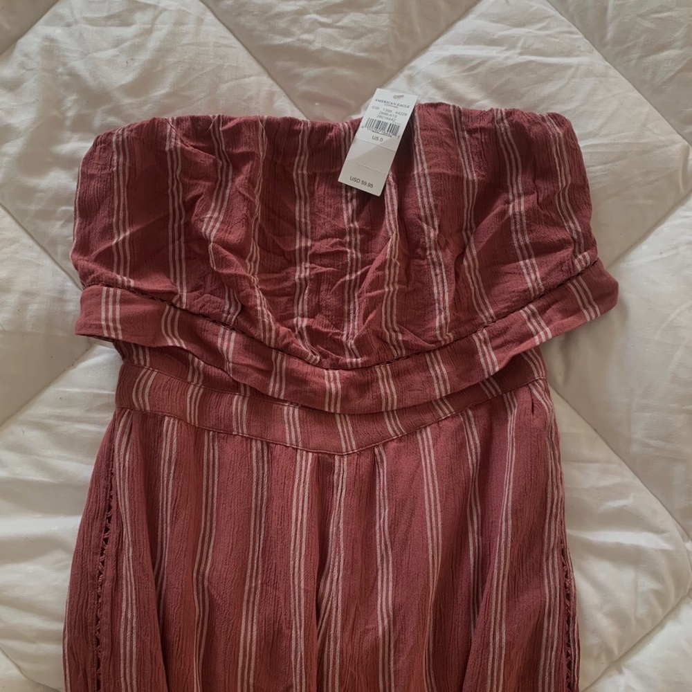NEW Striped Strapless Jumpsuit